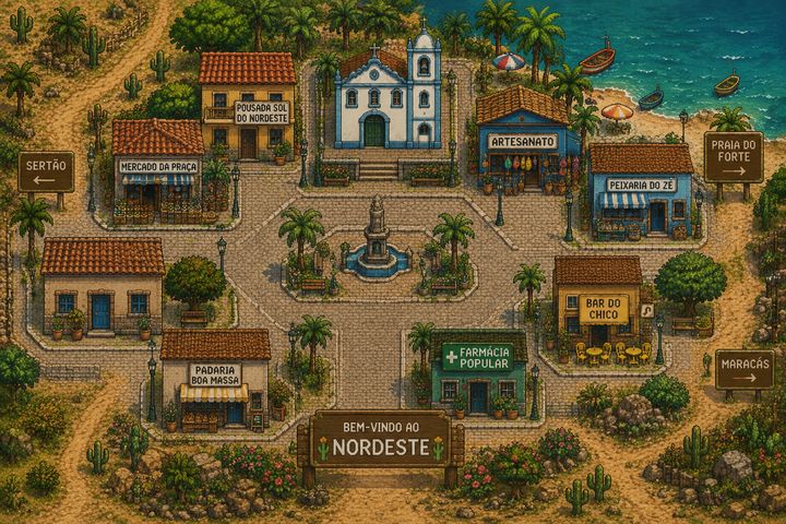 Mapa do Nordeste